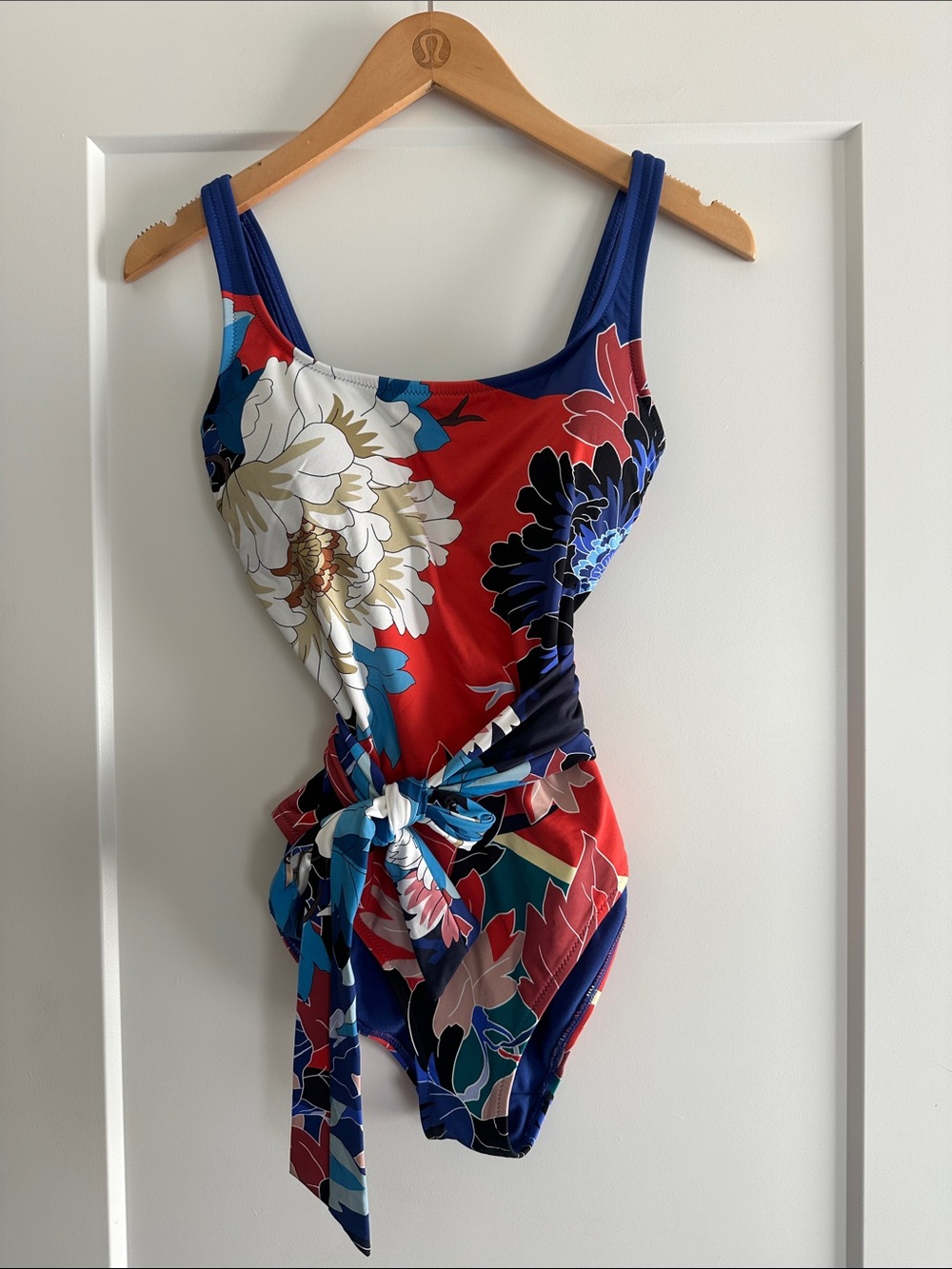 Johnny Was Marritt Belted One Piece Swimsuit Size Small EUC